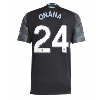 Billige Fotballdrakt Aston Villa Amadou Onana #24 Replika Bortedrakt 2025-26 Kortermet
